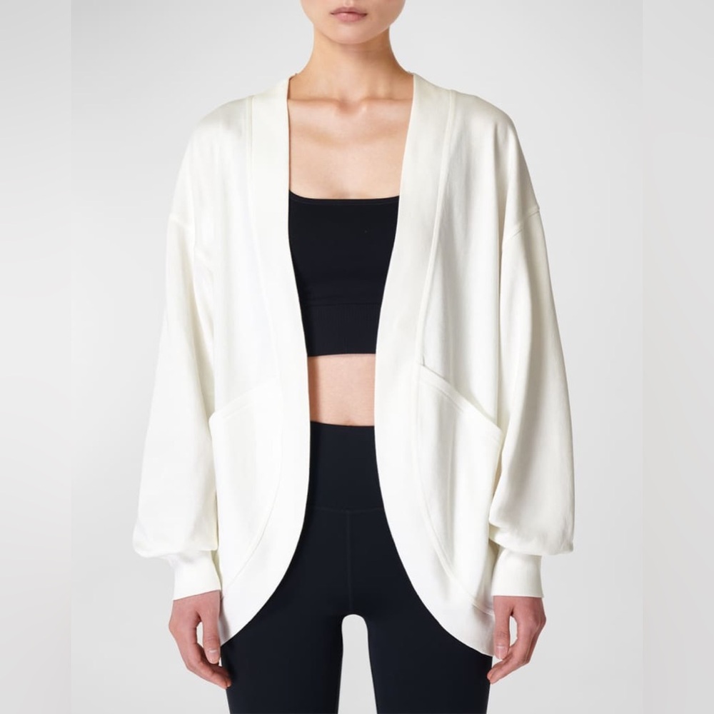 Sweaty Betty Cora Open-Front Organic Cotton Cardigan